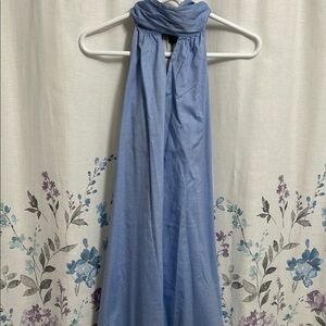 J. Crew Light Blue Halter Mini Dress